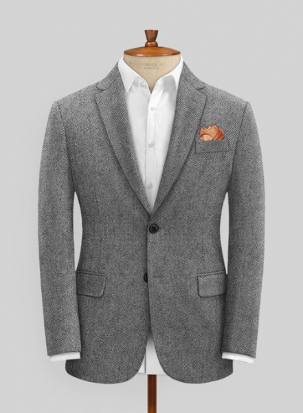 Light Weight Dark Gray Tweed Suit