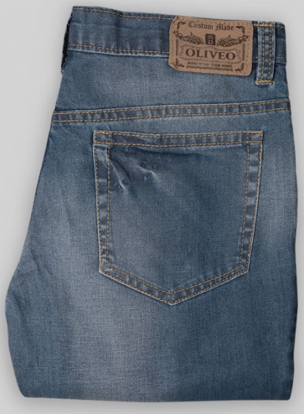 Melange Luxurious Deep Dark Blue Jeans - Ice Wash