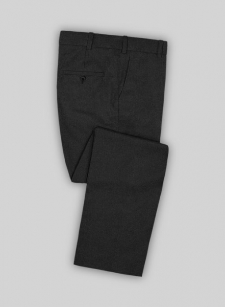 Stretch Charcoal Wool Pants