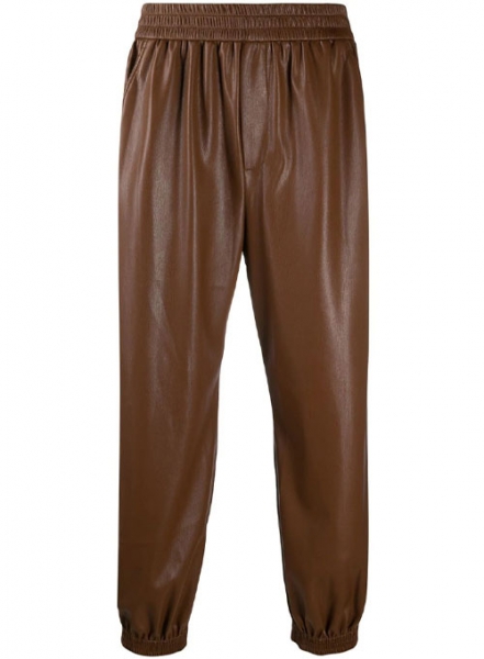 jogging leather pants