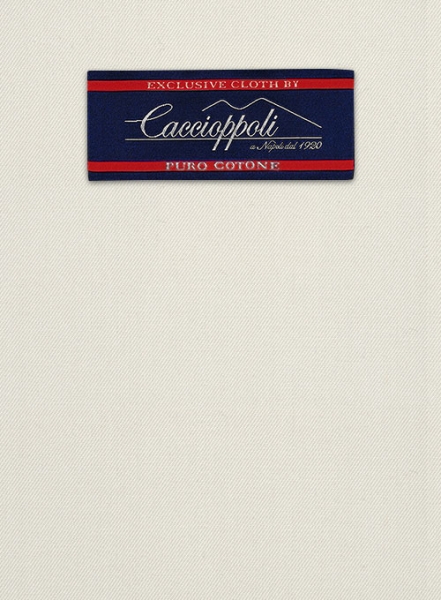 Caccioppoli Cotton Gabardine Champagne Ivory Suit