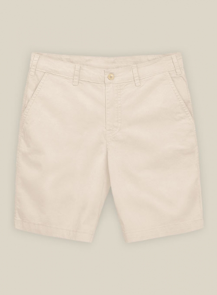 Light Khaki Stretch Chino Shorts