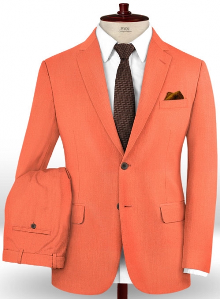 Scabal Portland Orange Wool Suit