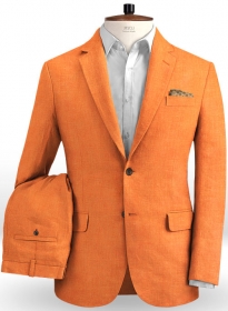 Pure Neon Orange Linen Suit