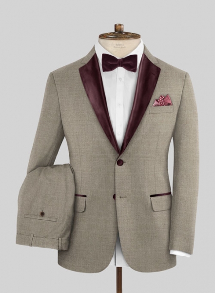 Napolean Infantary Khaki Wool Tuxedo Suit