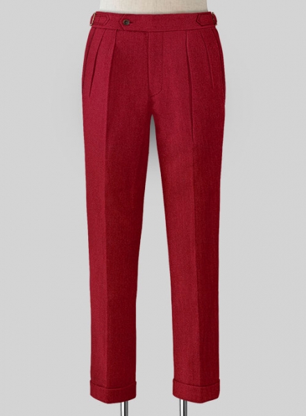 Naples Red Highland Tweed Trousers