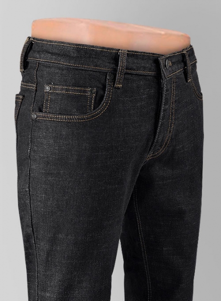 Texas Black Hard Wash Stretch Jeans