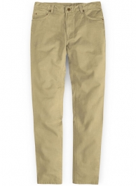 Heavy Knit Light Khaki Stretch Chino Jeans