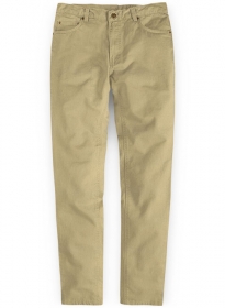 Heavy Knit Light Khaki Stretch Chino Jeans