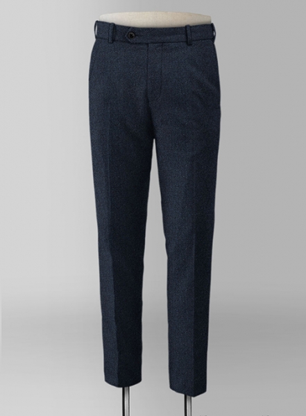 Showman Blue Herringbone Tweed Pants