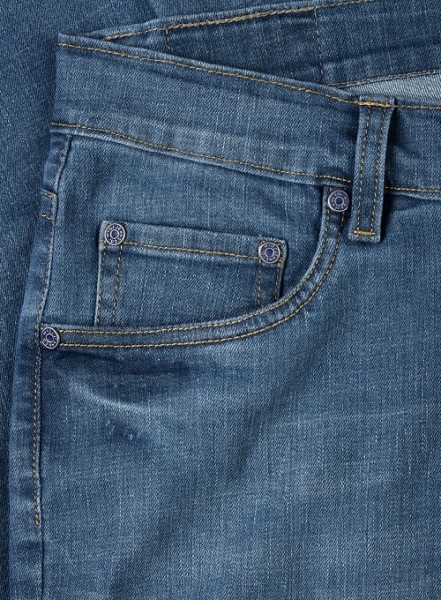 Chicago Blue Stone Wash Whisker Stretch Jeans