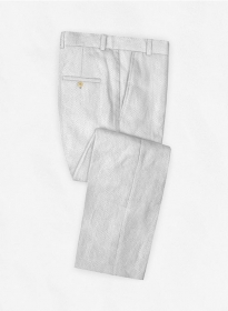 Solbiati White Seersucker Pants