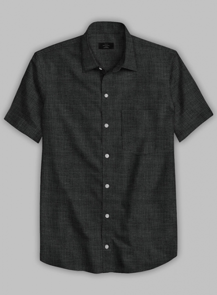 Filafil Poplene Black Shirt - Half Sleeves