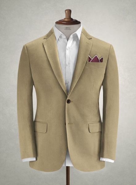 Caccioppoli Cotton Gabardine Khaki Suit