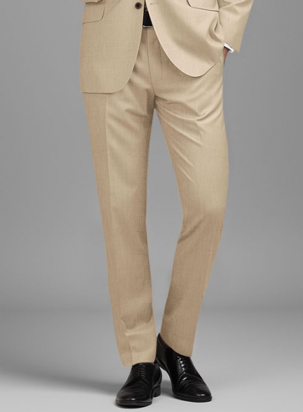 Scabal Beige Wool Pants