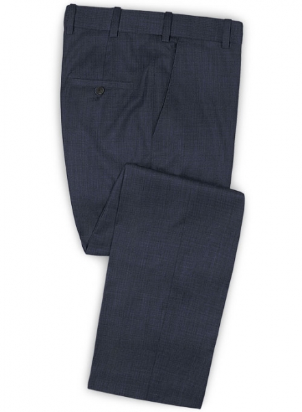 Sharkskin Steel Blue Wool Suit