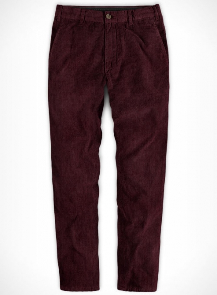 Wine Corduroy Trousers