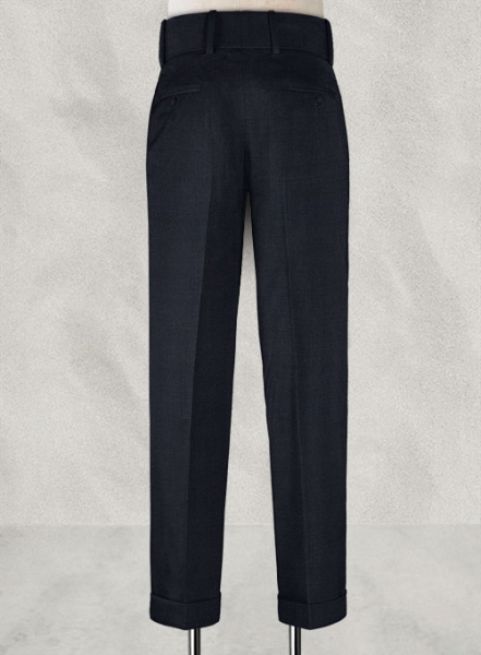 Napolean Dark Blue Double Gurkha Wool Trousers