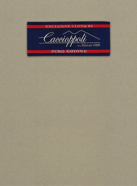 Caccioppoli Cotton Drill Beige Suit