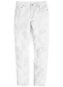 Stretch White Corduroy Jeans - 21 Wales