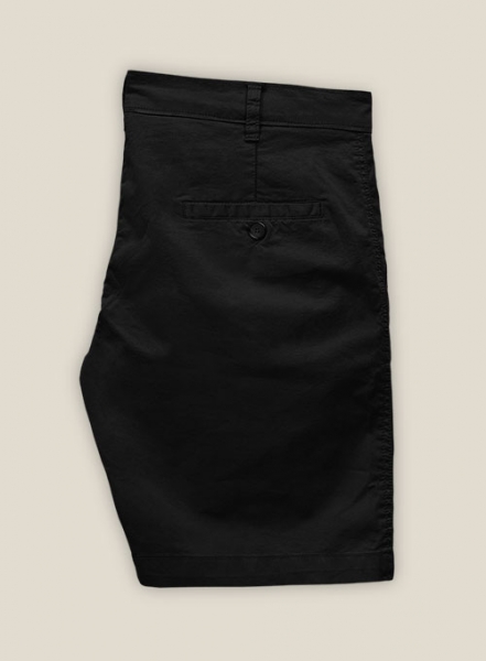 Black Stretch Chino Shorts