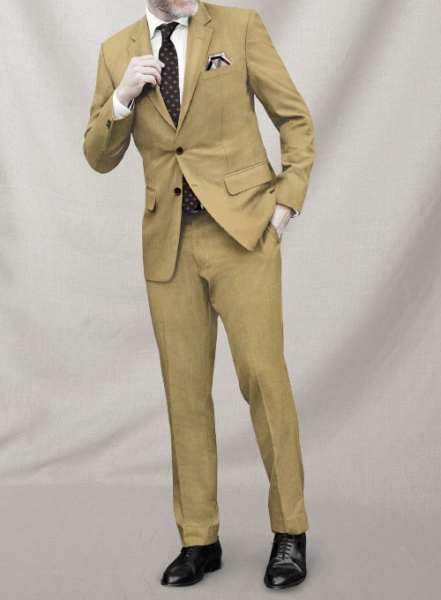 Reda Khaki Pure Wool Suit