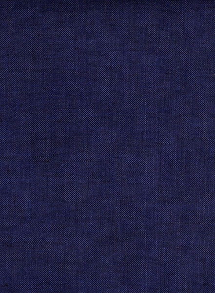 European Indigo Blue Linen Shirt - Full Sleeves