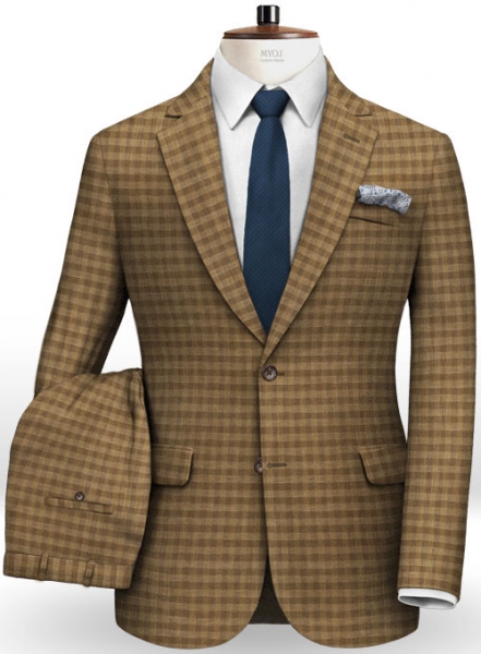 Edward Stretch Cotton Khaki Suit