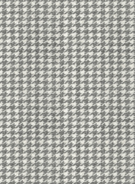 Houndstooth Light Gray Tweed Pants