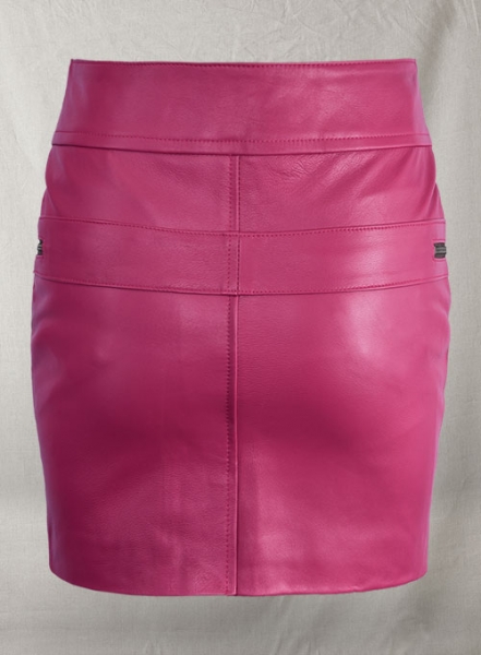 Front Zipper Leather Mini Skirt - # 143