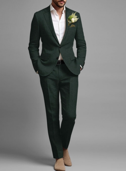 Martini Green Pure Linen Suit