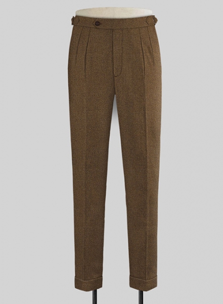 Royal Brown Heavy Tweed Highland Trousers