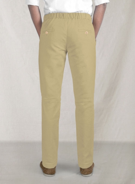 Easy Pants Beige Cotton Canvas