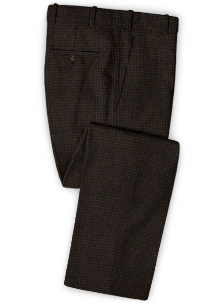 Houndstooth Dark Brown Tweed Suit