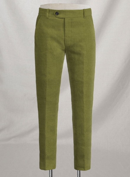 Italian Linen Moss Green Pants