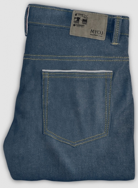 Selvedge White Denim Jeans - Raw Unwashed