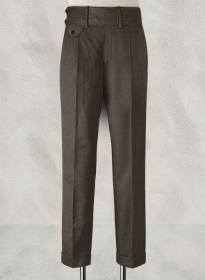 Napolean Dark Brown Double Gurkha Wool Trousers