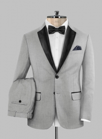 Napolean Ice Gray Wool Tuxedo Suit