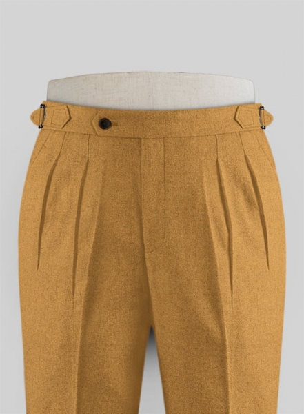 Naples Yellow Highland Tweed Trousers