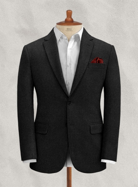 Italian Black Tweed Suit