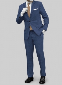 Napolean Pane Blue Wool Suit