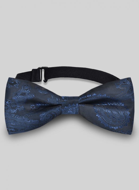 Paisley Bow - Dark Blue