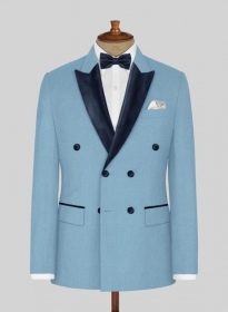 Napolean Taj Blue Wool Tuxedo Jacket