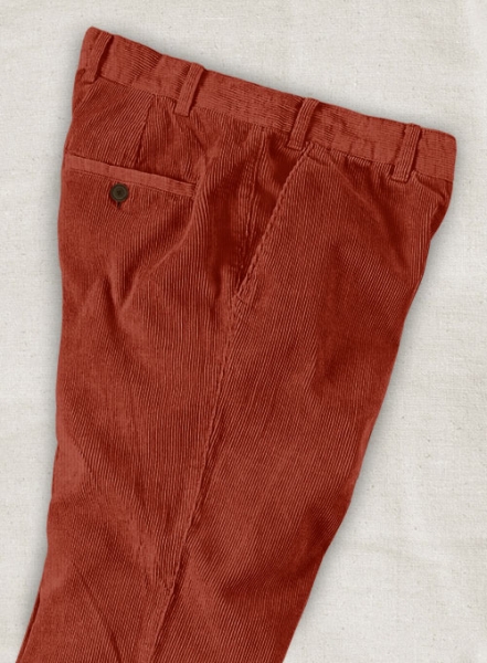 Burnt Sienna Corduroy Trousers