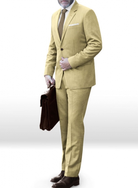 Reda Light Khaki Pure Wool Suit