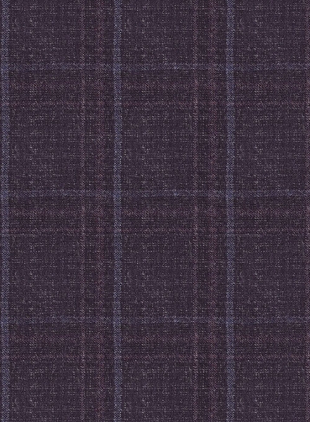 Reda Eggplant Checks Wool Suit