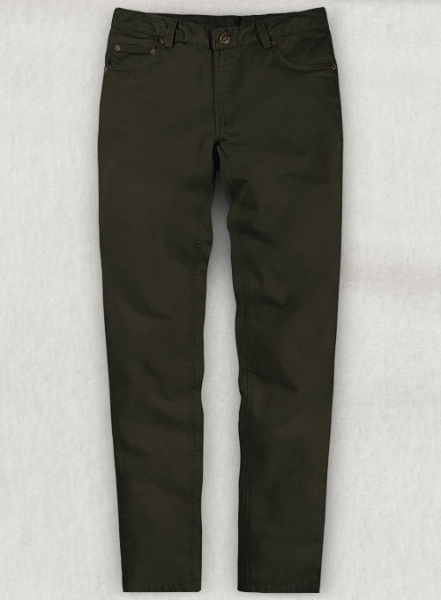 Dark Olive Green Chino Jeans