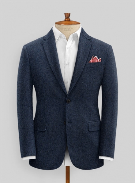 Royal Blue Denim Tweed Suit