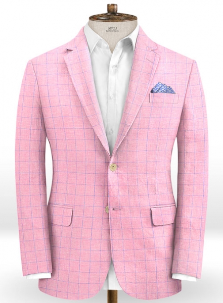 Italian Linen Pink Box Suit