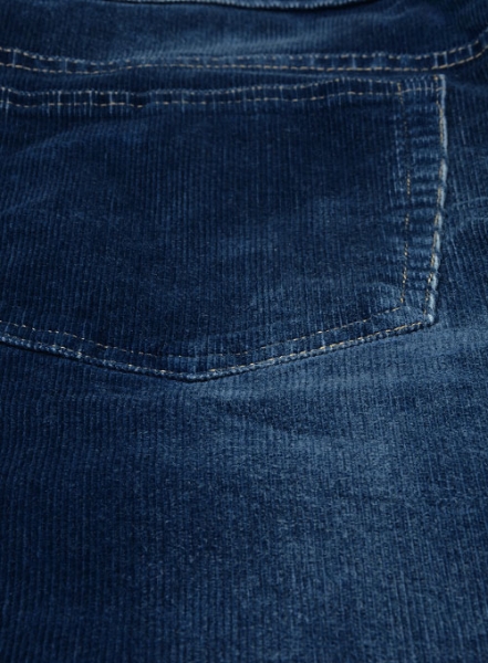 Indigo Corduroy Stretch Jeans - Treated Hard Wash